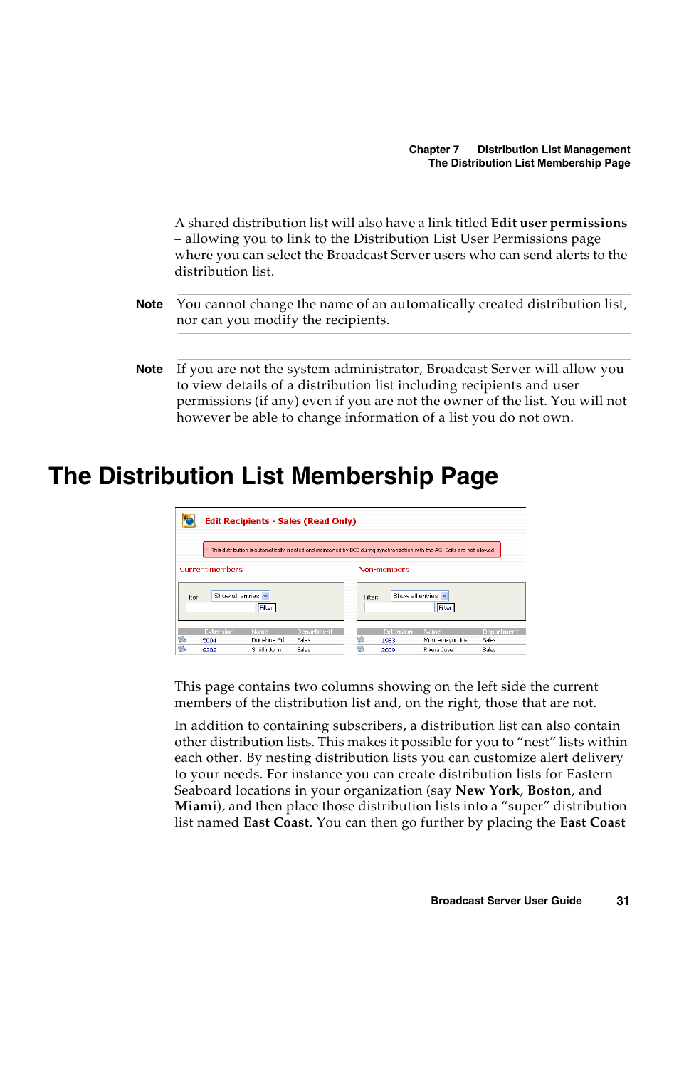 The distribution list membership page | Avaya 16-300272 User Manual | Page 39 / 82