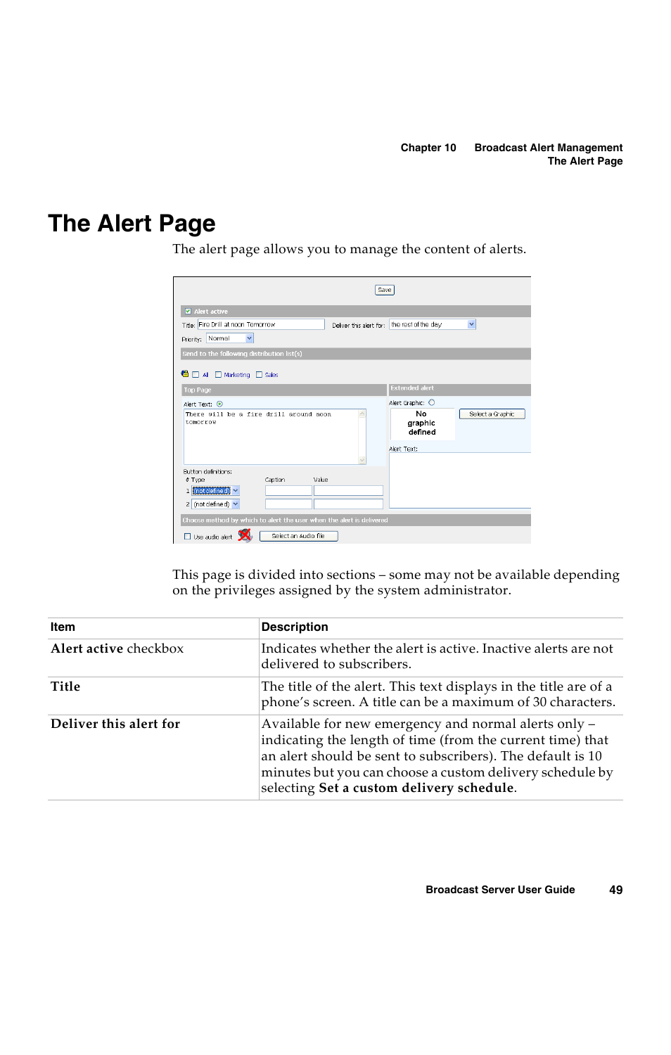 The alert page | Avaya 16-300272 User Manual | Page 57 / 82