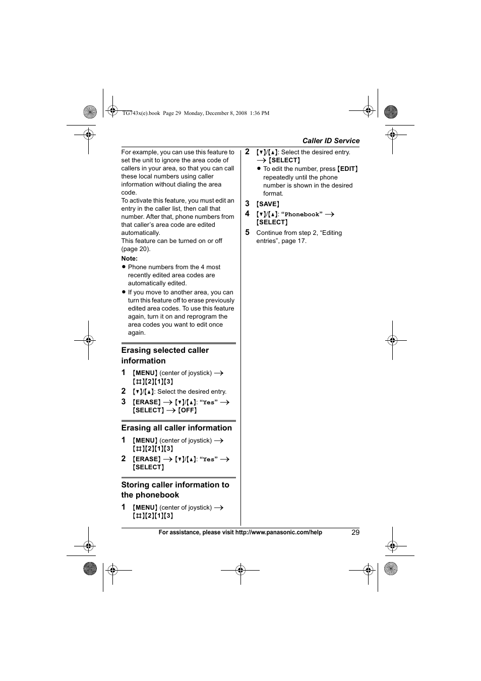 Panasonic KXTG7431 User Manual | Page 29 / 60