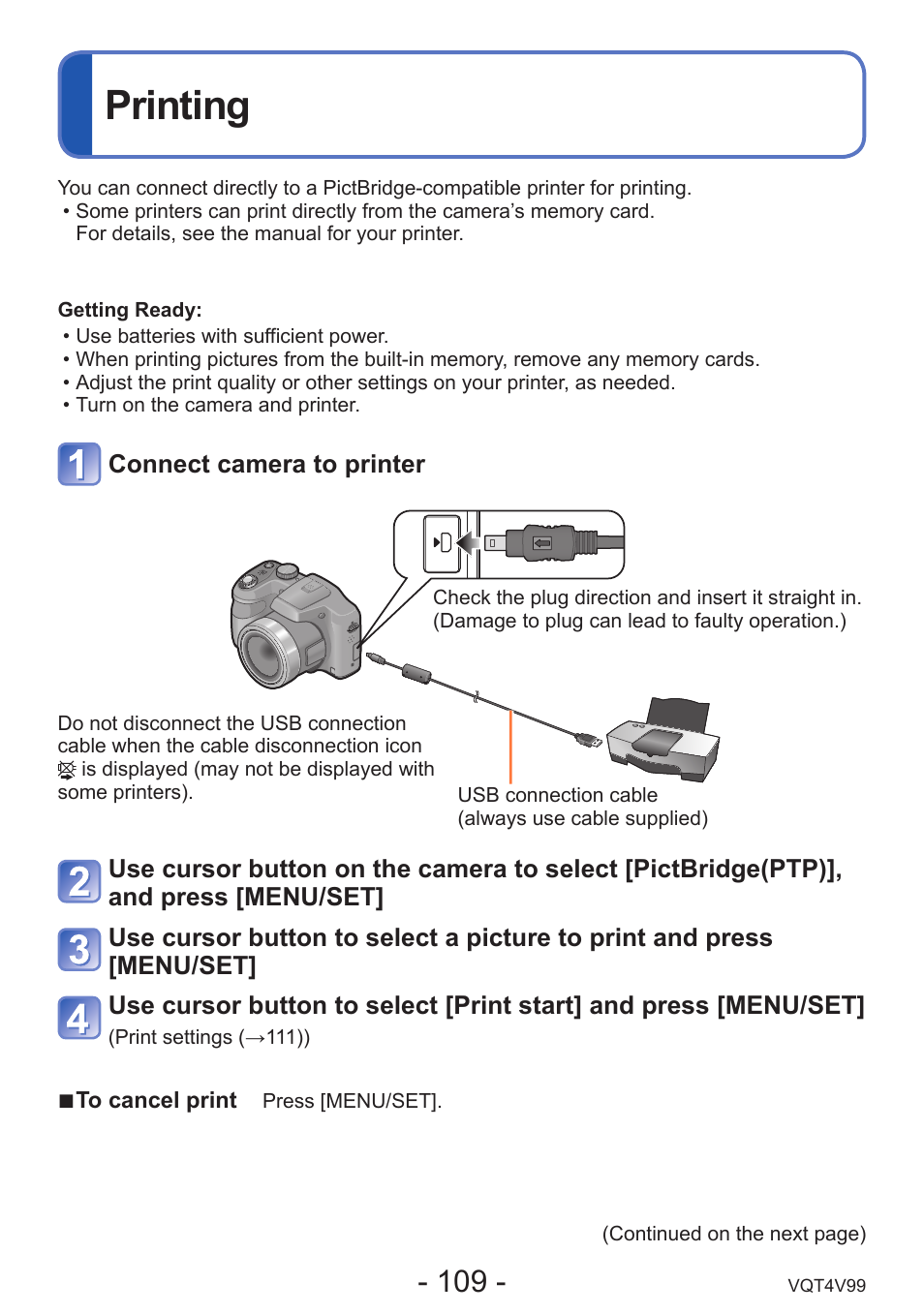 Printing | Panasonic DMC-LZ30K User Manual | Page 109 / 128