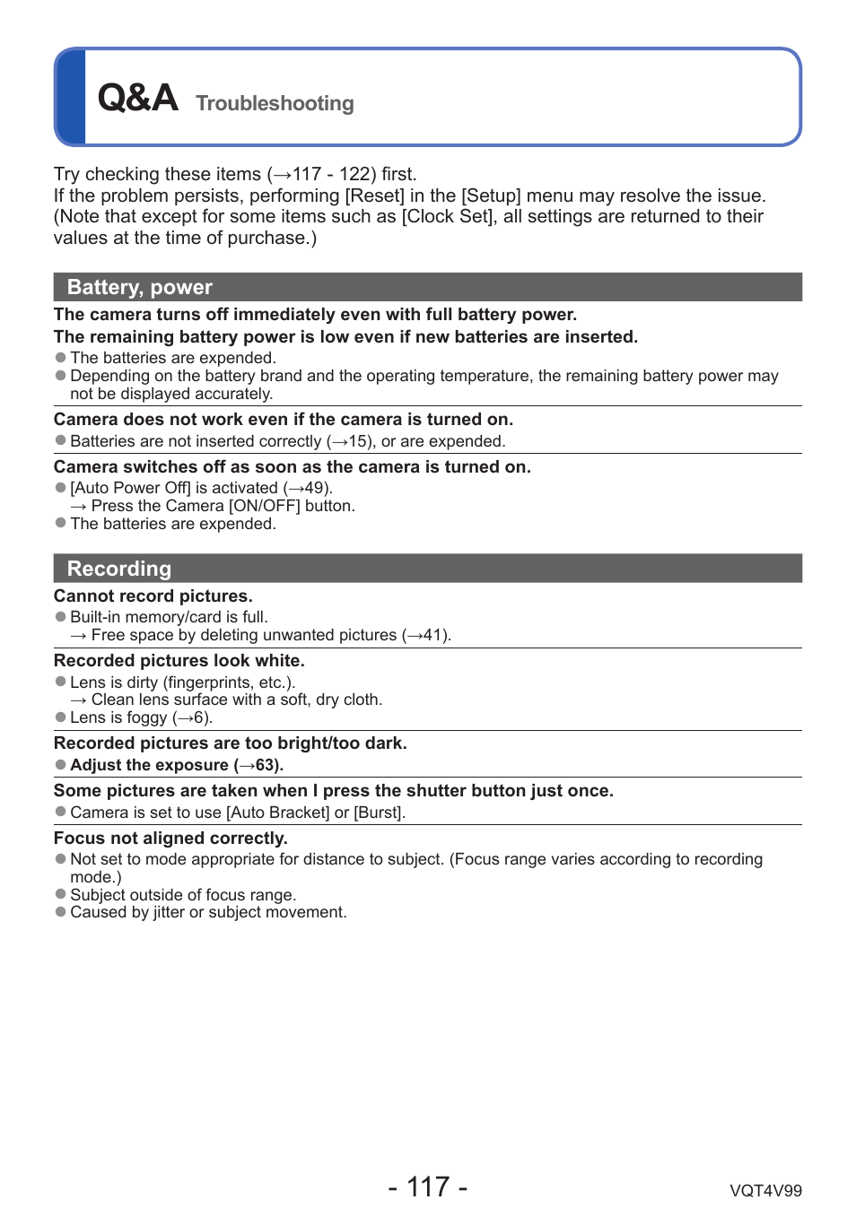 Q&a troubleshooting | Panasonic DMC-LZ30K User Manual | Page 117 / 128