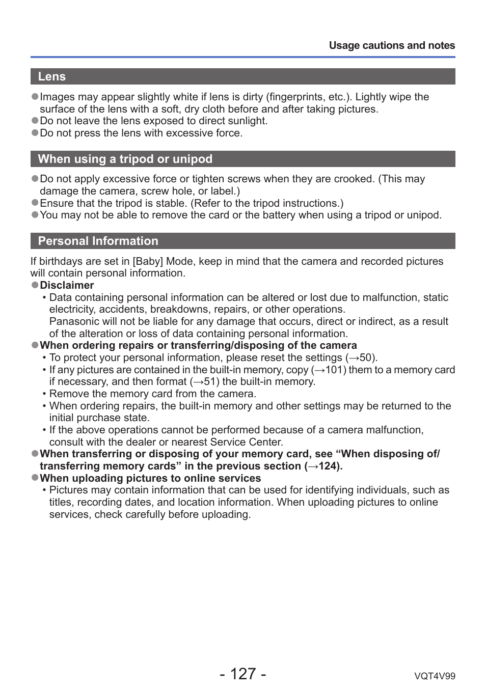 Panasonic DMC-LZ30K User Manual | Page 127 / 128