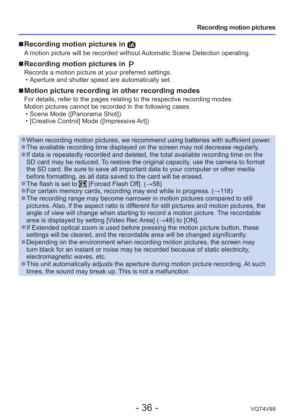 Panasonic DMC-LZ30K User Manual | Page 36 / 128