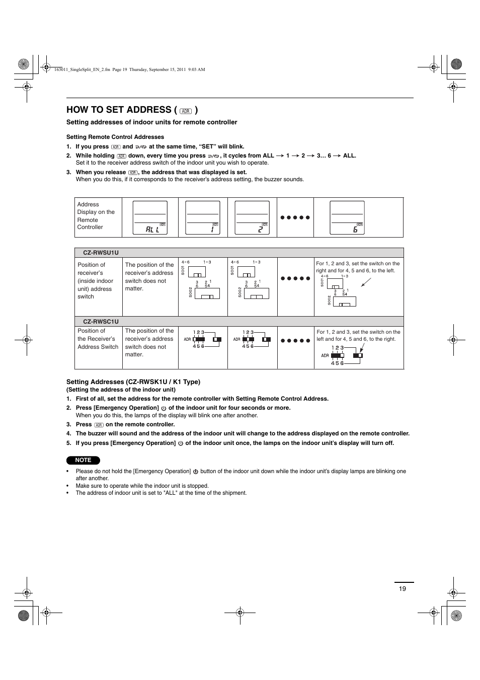 How to set address | Panasonic 26PST1U6 User Manual | Page 19 / 28