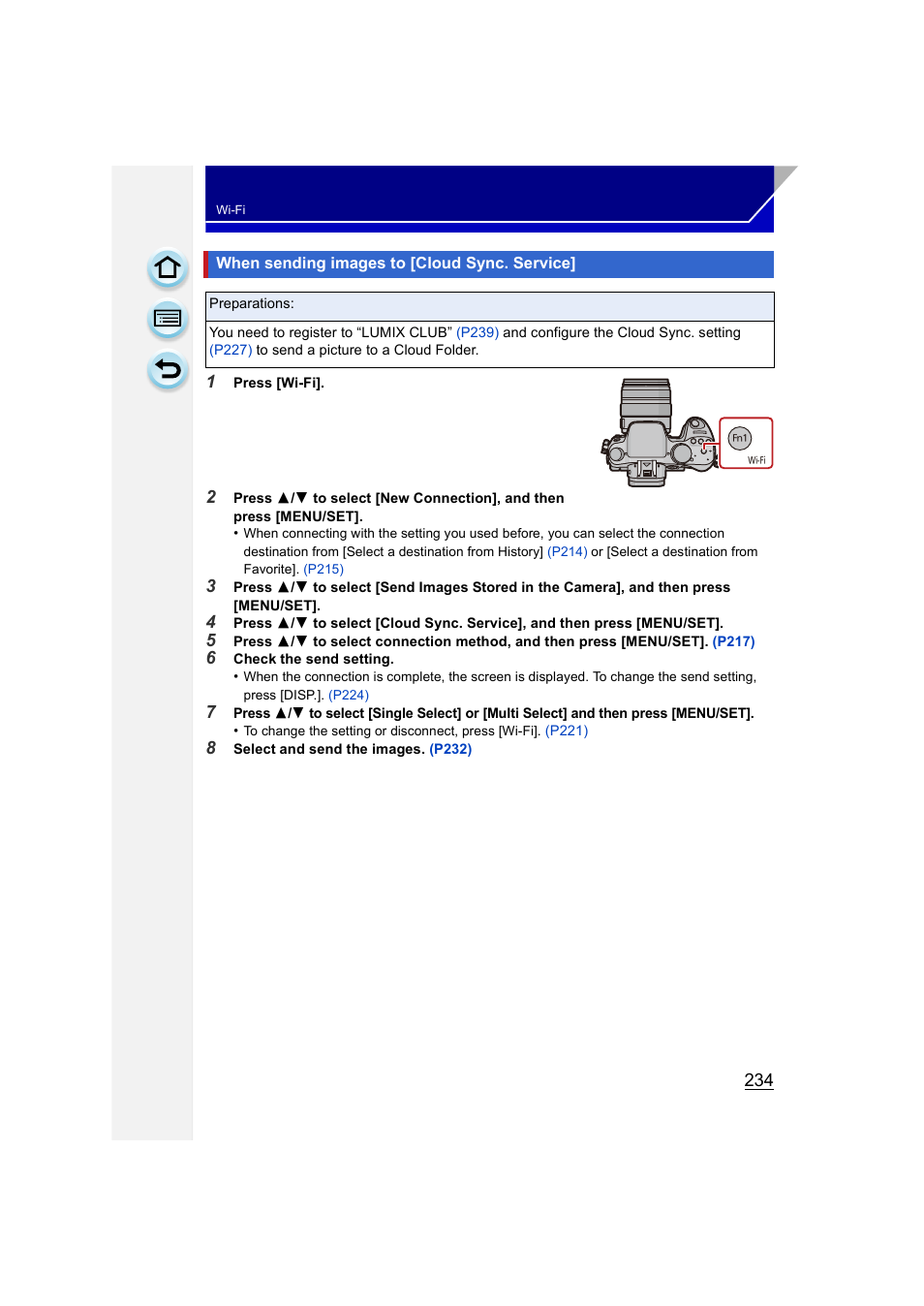 When sending images to [cloud sync. service | Panasonic DMC-GH3KBODY User Manual | Page 234 / 319