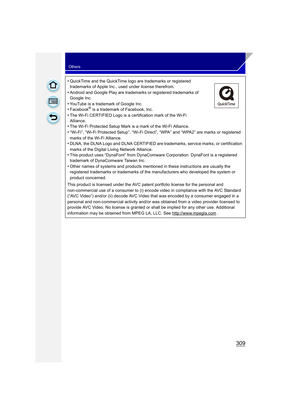 Panasonic DMC-GH3KBODY User Manual | Page 309 / 319