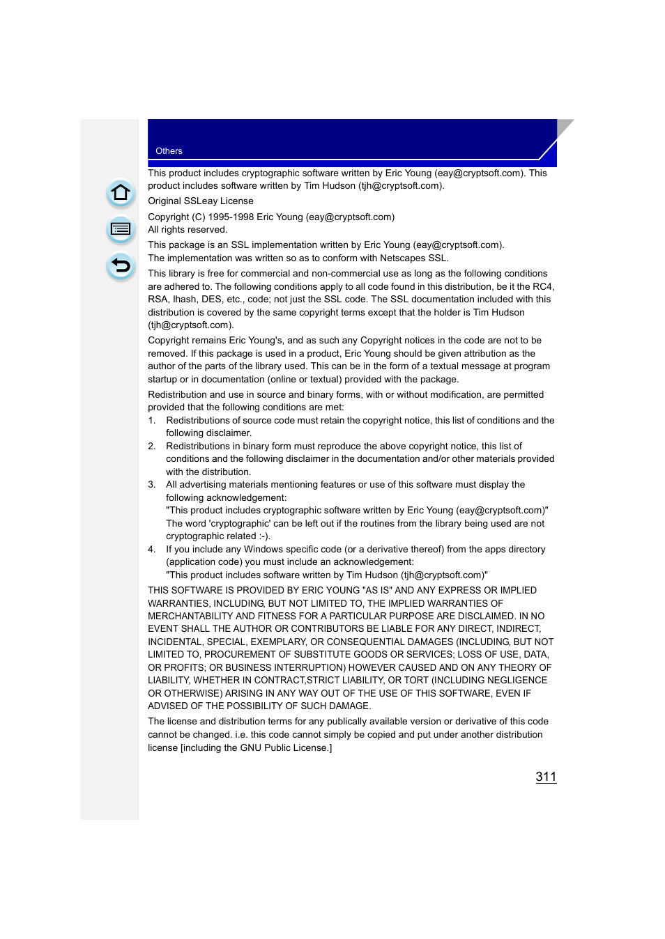 Panasonic DMC-GH3KBODY User Manual | Page 311 / 319
