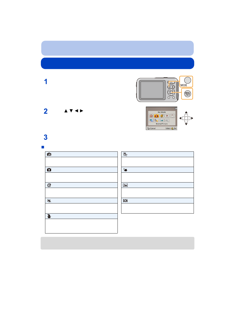 Basic, Selecting the recording mode | Panasonic DMC-TS25R User Manual | Page 28 / 155