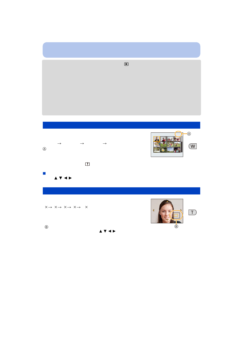 Displaying multiple screens (multi playback), Using the playback zoom | Panasonic DMC-TS25R User Manual | Page 38 / 155
