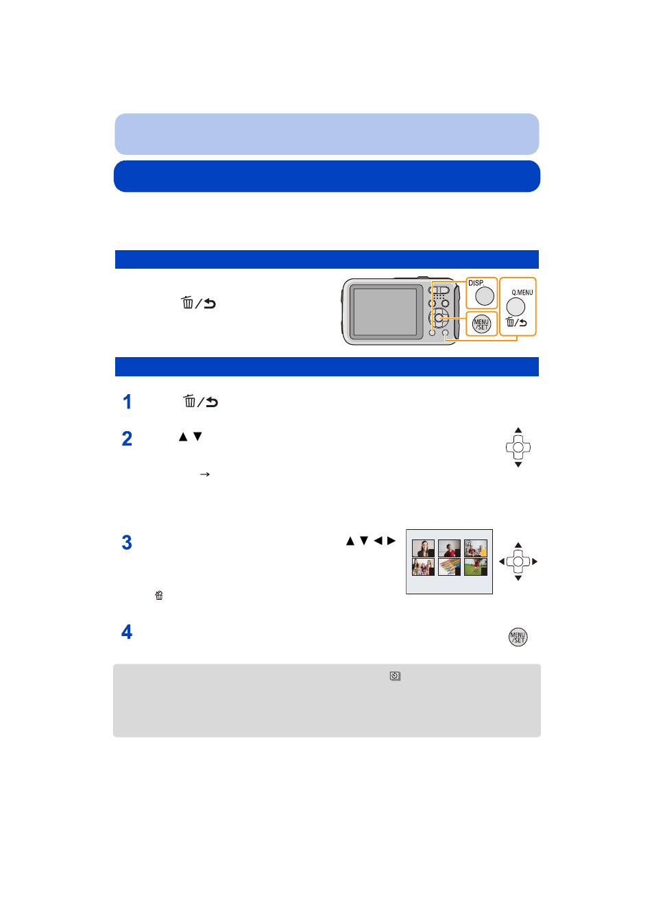 Deleting pictures, To delete a single picture, P39) | Panasonic DMC-TS25R User Manual | Page 39 / 155