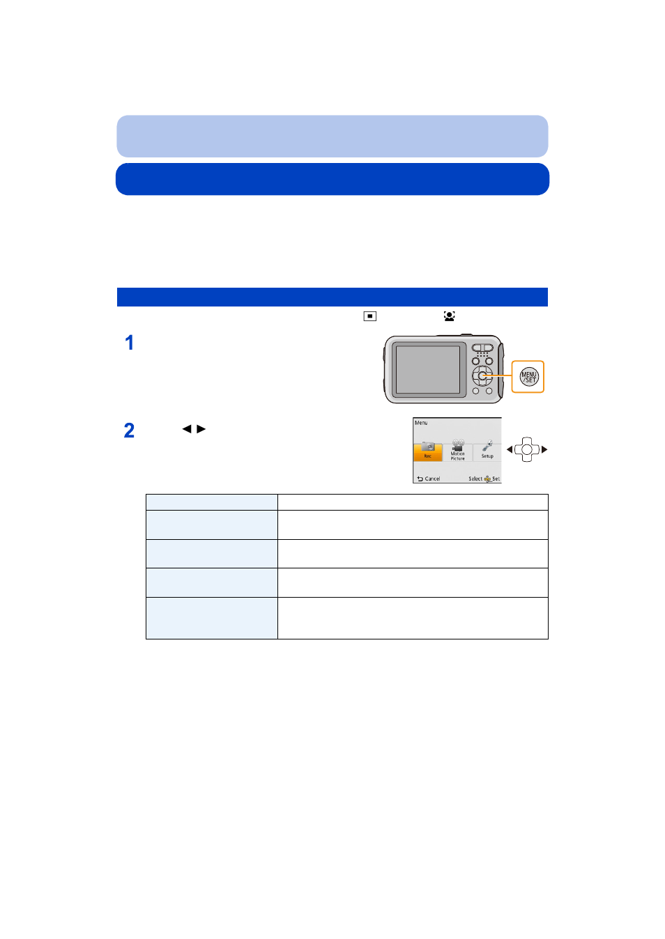 Setting the menu, Setting menu items, P40) | Panasonic DMC-TS25R User Manual | Page 40 / 155