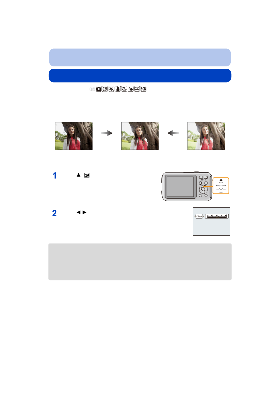 Compensating the exposure, P60) | Panasonic DMC-TS25R User Manual | Page 60 / 155