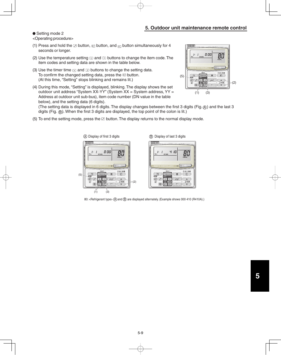 Outdoor unit maintenance remote control | Panasonic 36PSU1U6 User Manual | Page 187 / 198