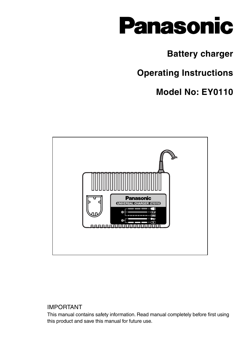 Panasonic EY0110B User Manual | 4 pages