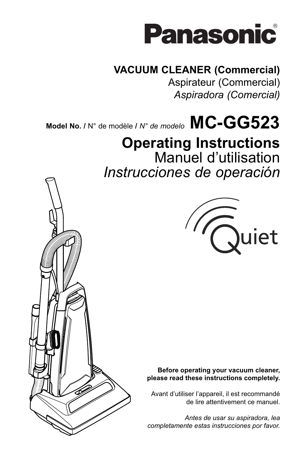 Panasonic MC-GG523 User Manual | 60 pages