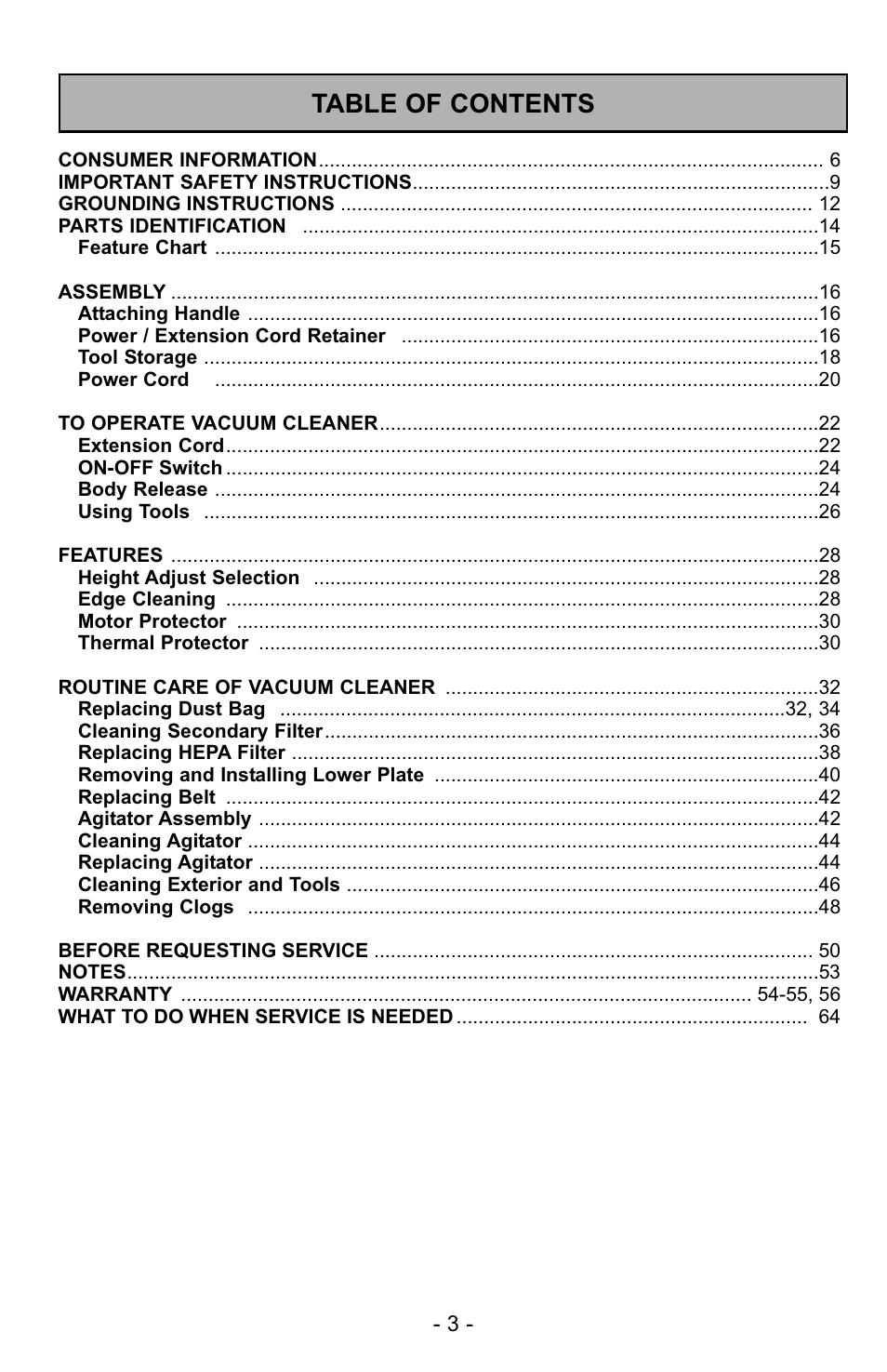 Panasonic MC-GG523 User Manual | Page 3 / 60