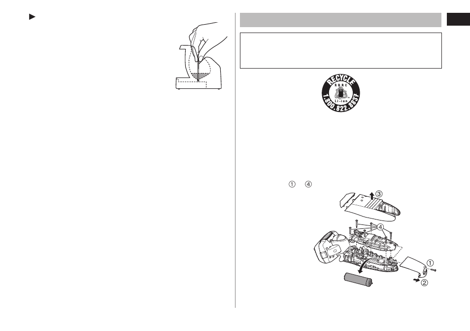 Removingthebuilt‑inrechargeablebattery | Panasonic ES-LV81-K User Manual | Page 13 / 44