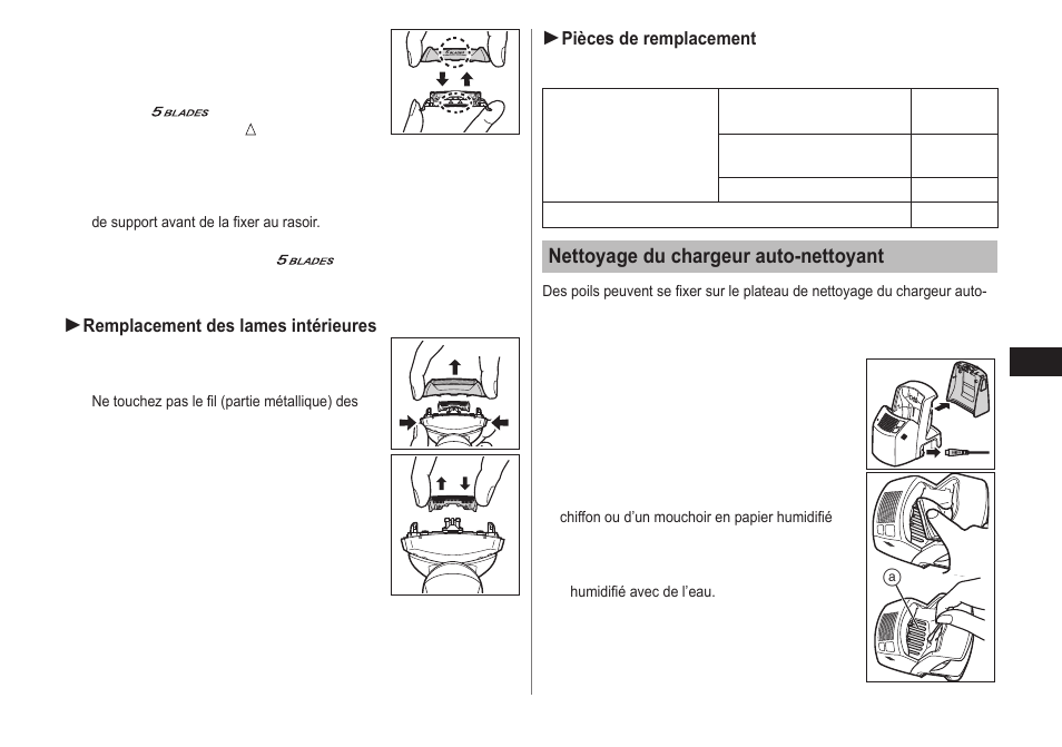 Nettoyage du chargeur auto‑nettoyant | Panasonic ES-LV81-K User Manual | Page 25 / 44