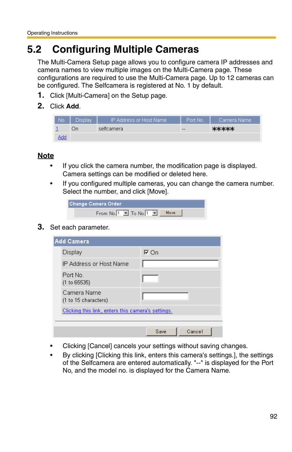 2 configuring multiple cameras | Panasonic BL-C1A User Manual | Page 92 / 141