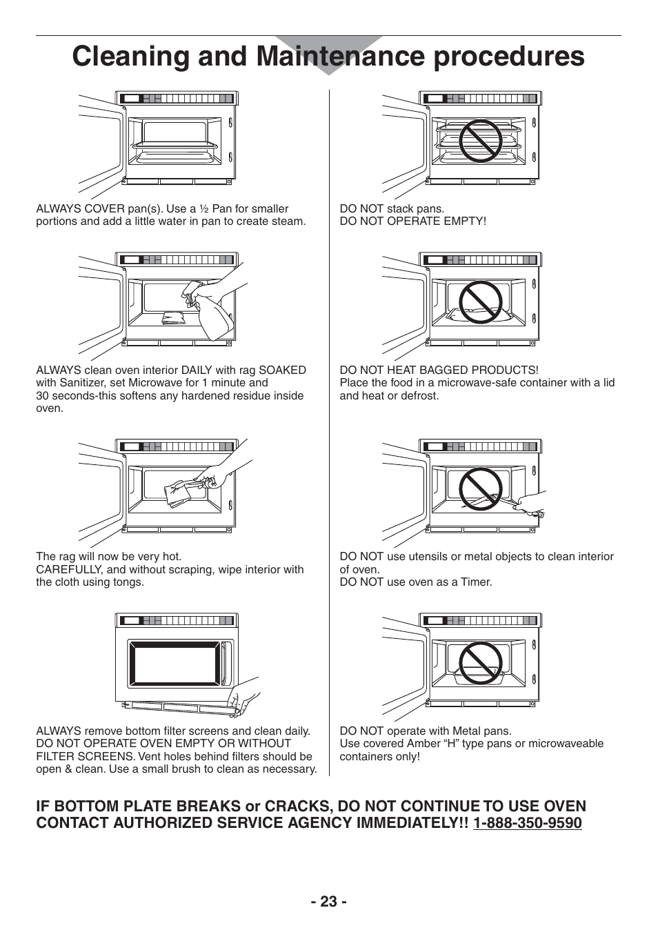 Cleaning and maintenance procedures | Panasonic NE-17521 User Manual | Page 23 / 40