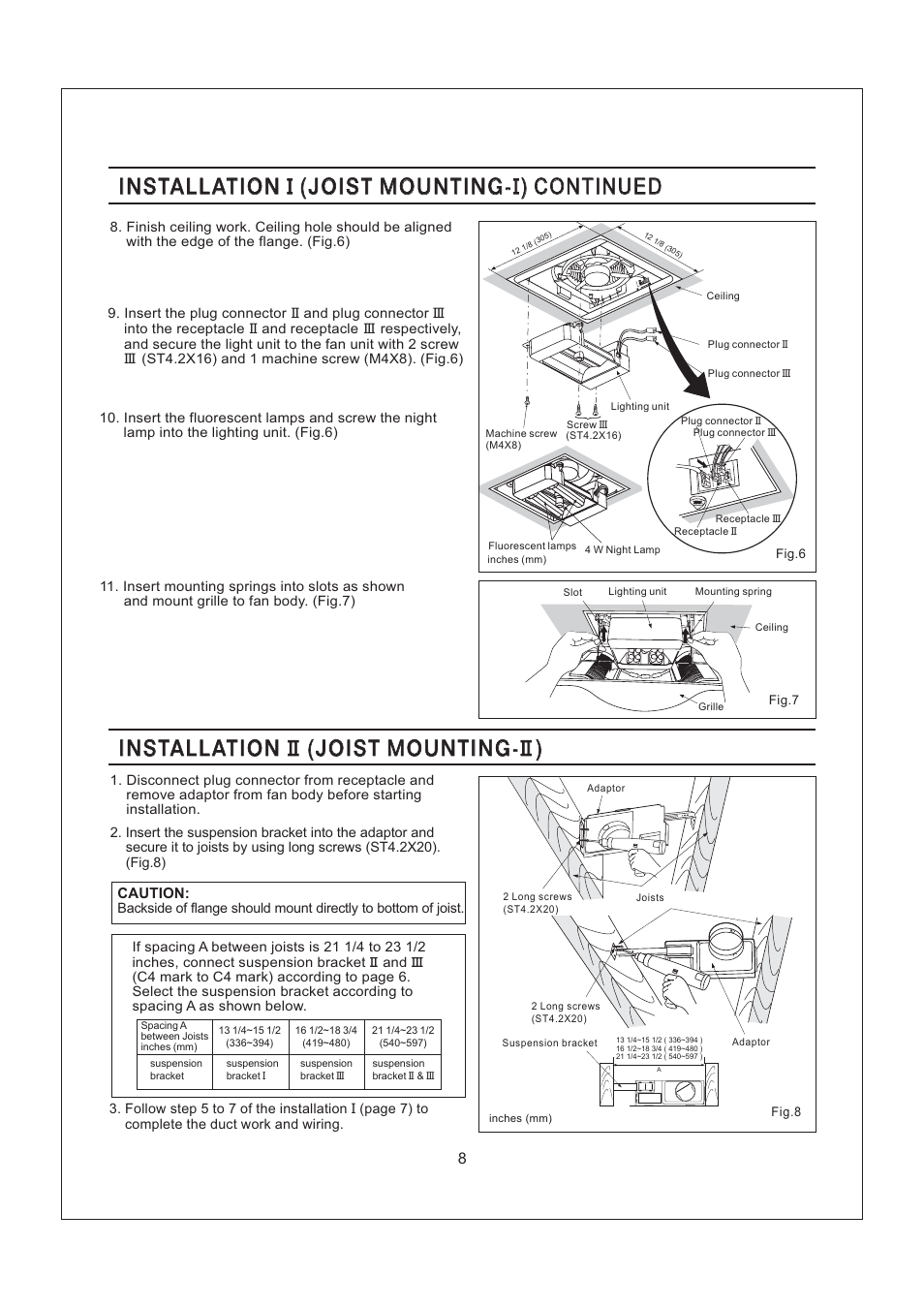 Panasonic FV-08VSL1 User Manual | Page 8 / 15