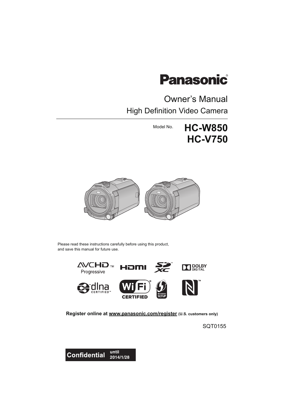 Panasonic HC-W850K User Manual | 220 pages