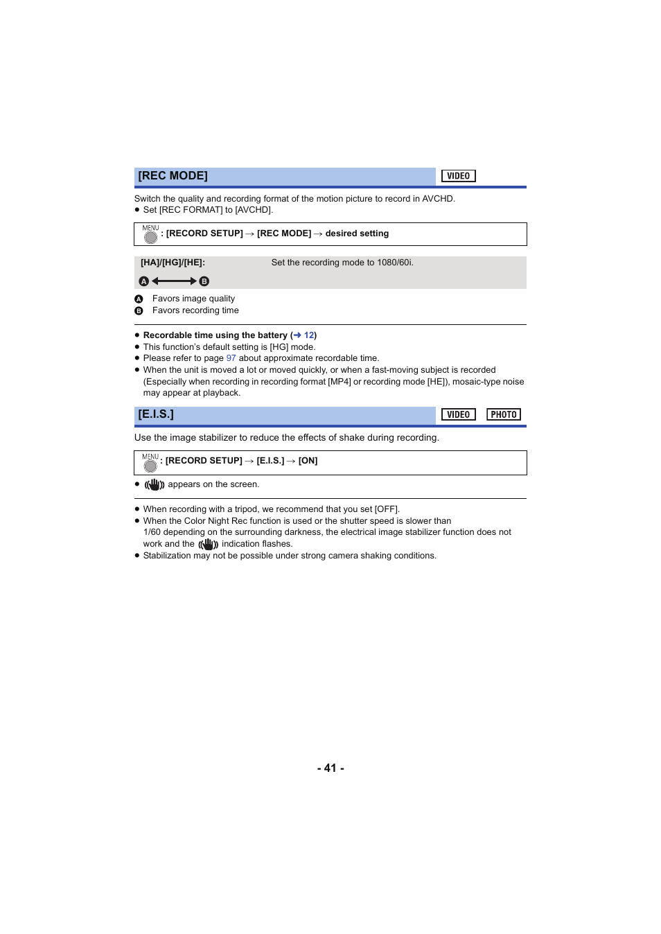 L 41 | Panasonic HC-V130K User Manual | Page 41 / 100