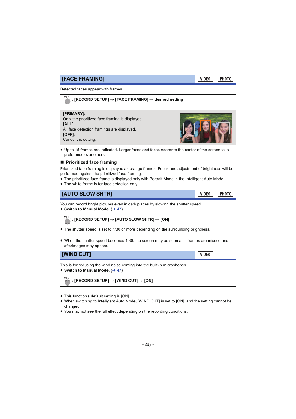 L 45 | Panasonic HC-V130K User Manual | Page 45 / 100