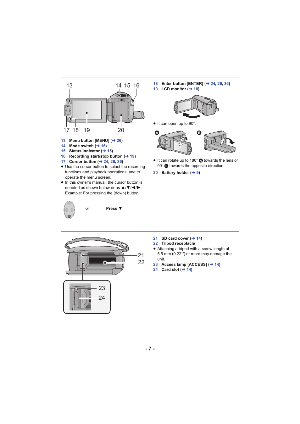 Panasonic HC-V130K User Manual | Page 7 / 100