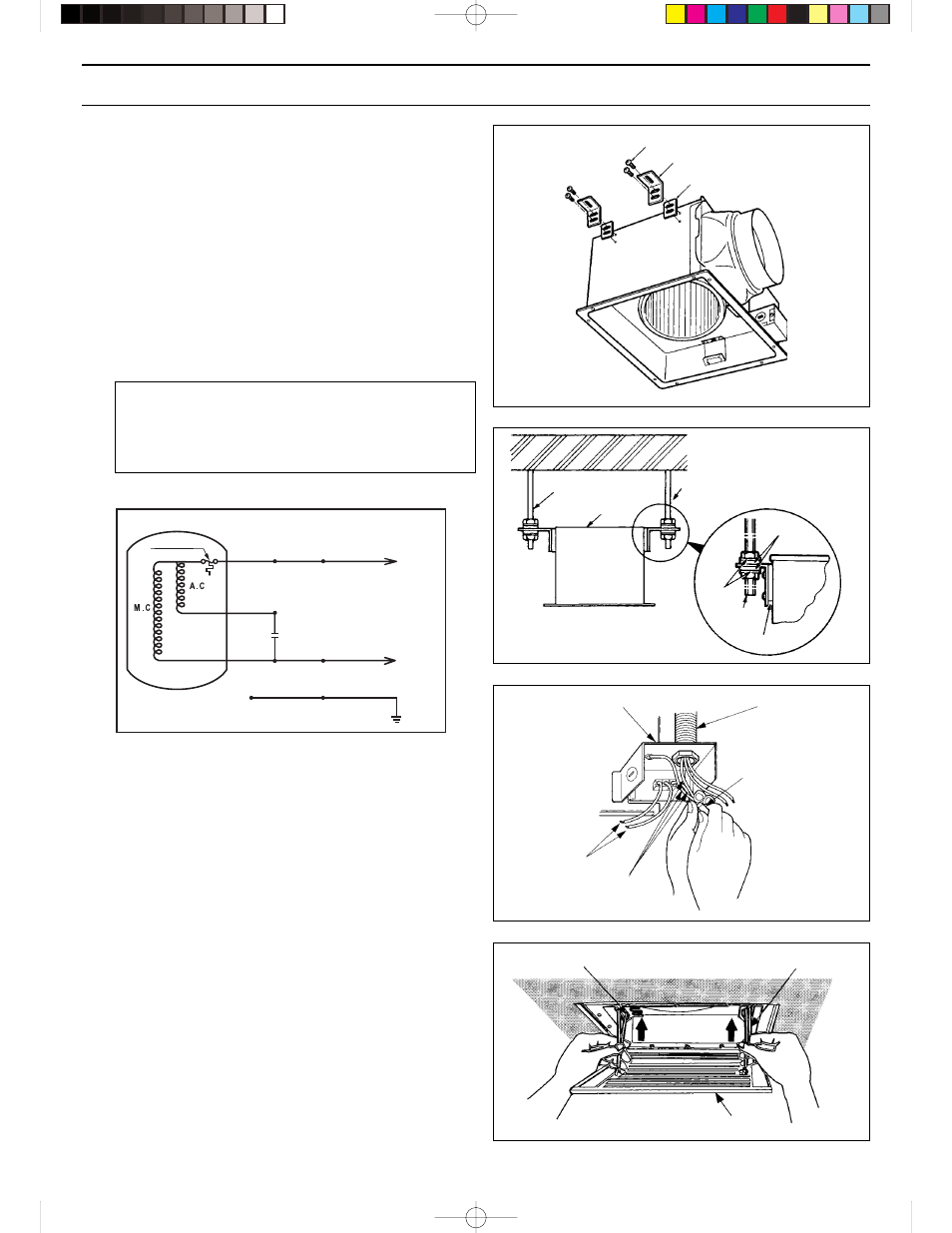 Installation i (suspended ceiling), Caution, Wiring diagram | Panasonic FV-20VQ3 User Manual | Page 5 / 8
