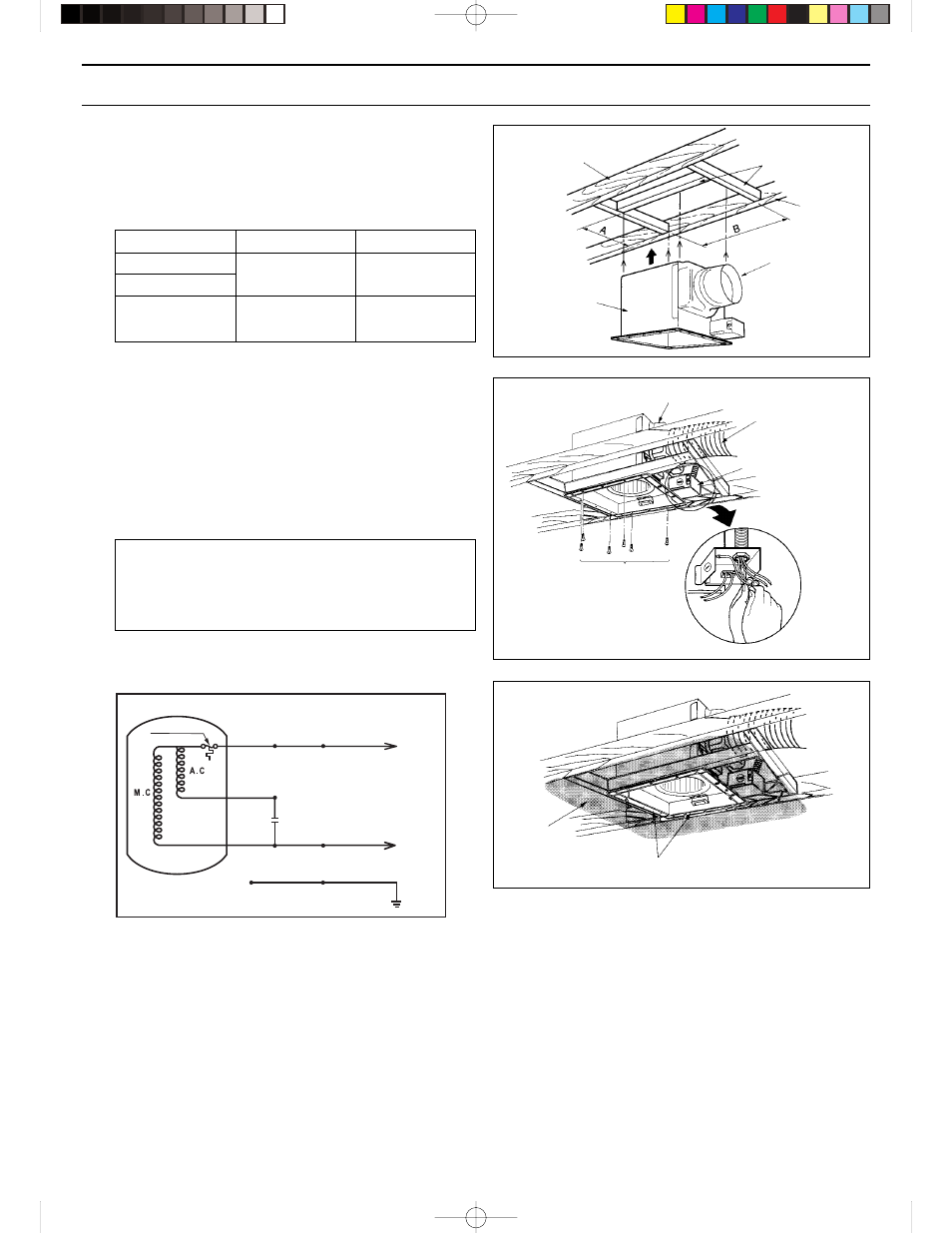 Installation ii (wooden header), Caution, Wiring diagram | Panasonic FV-20VQ3 User Manual | Page 6 / 8