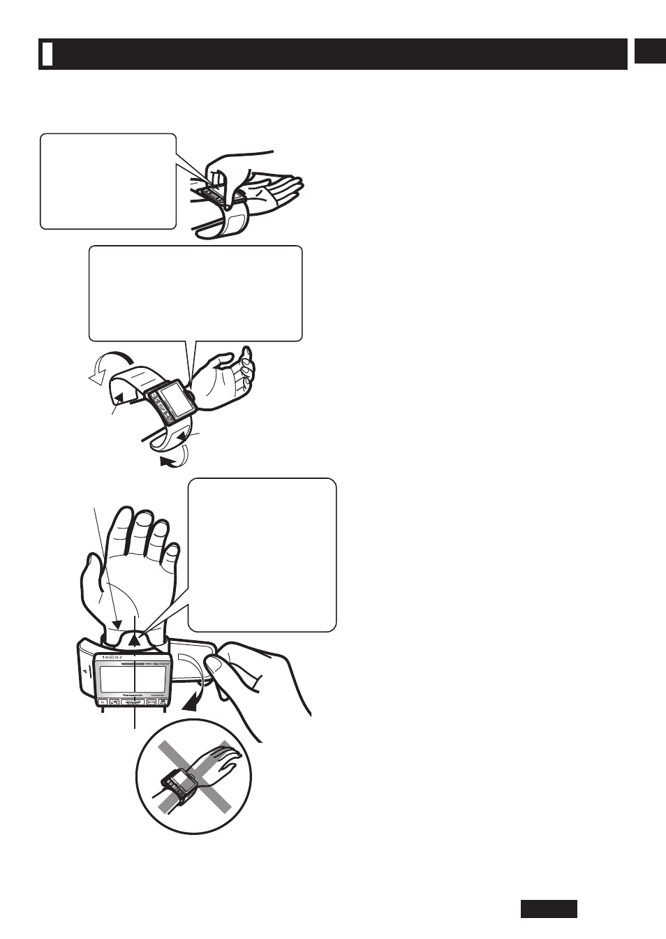 Fitting the pressure cuff | Panasonic EW-BW30S User Manual | Page 13 / 70