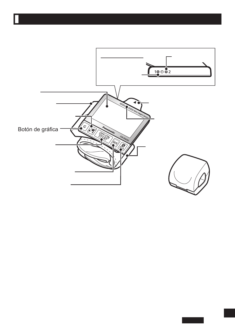 Diagrama del dispositivo, Cuerpo, Estuche | Panasonic EW-BW30S User Manual | Page 43 / 70