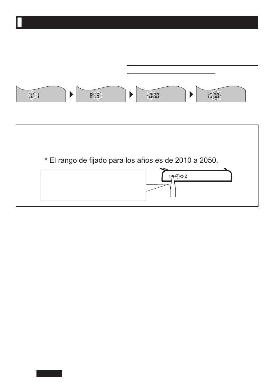 Fijando la hora y fecha | Panasonic EW-BW30S User Manual | Page 46 / 70