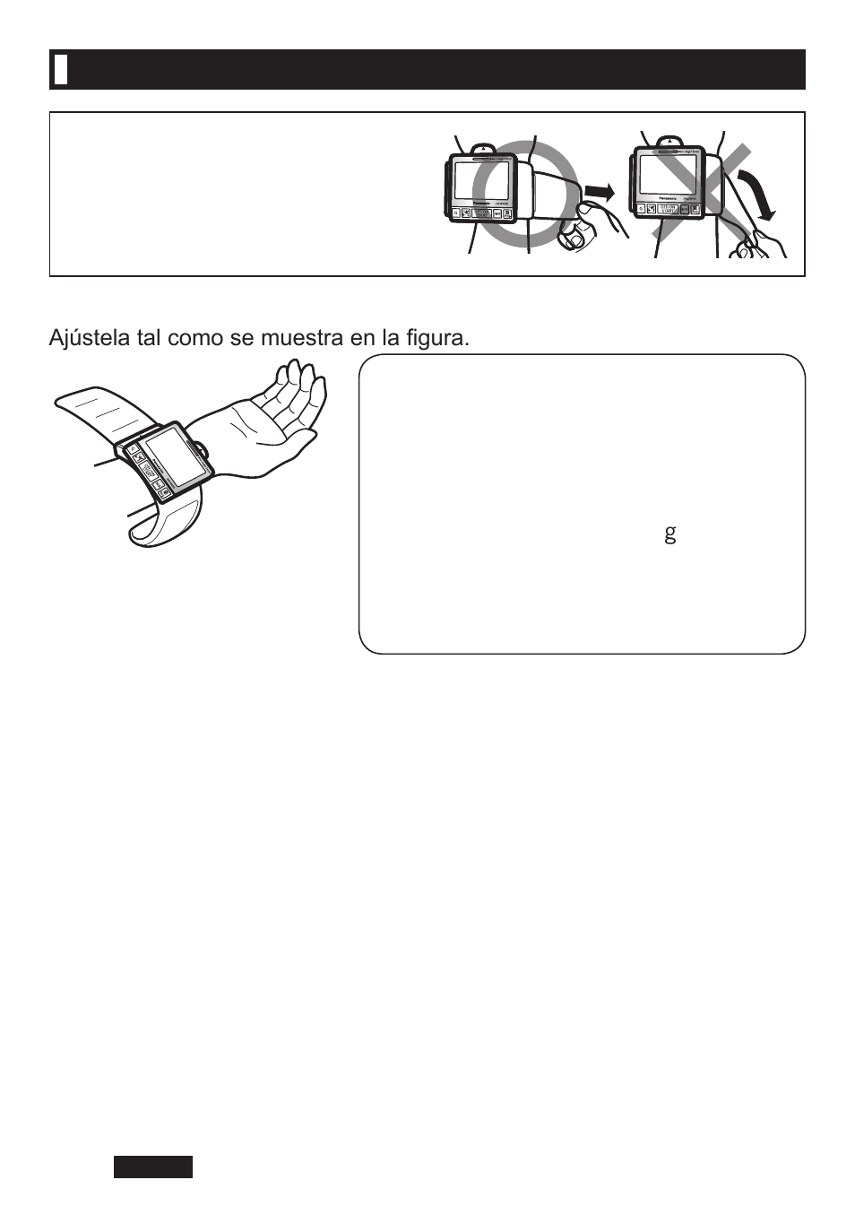 Ajuste de la muñequera | Panasonic EW-BW30S User Manual | Page 48 / 70