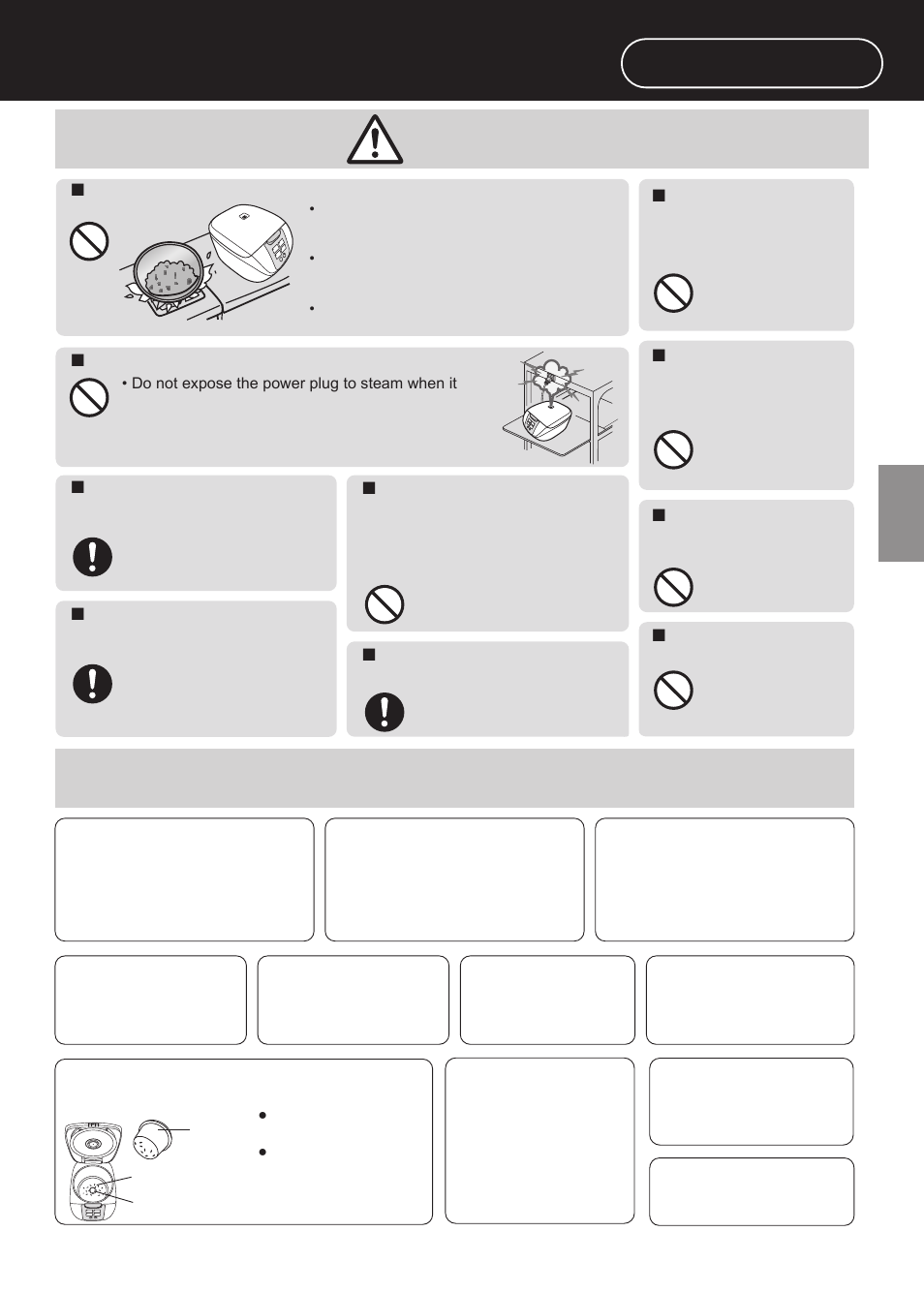 Safety precautions, Precautions for use caution, Must be followed | Panasonic SR-DF181 User Manual | Page 5 / 68