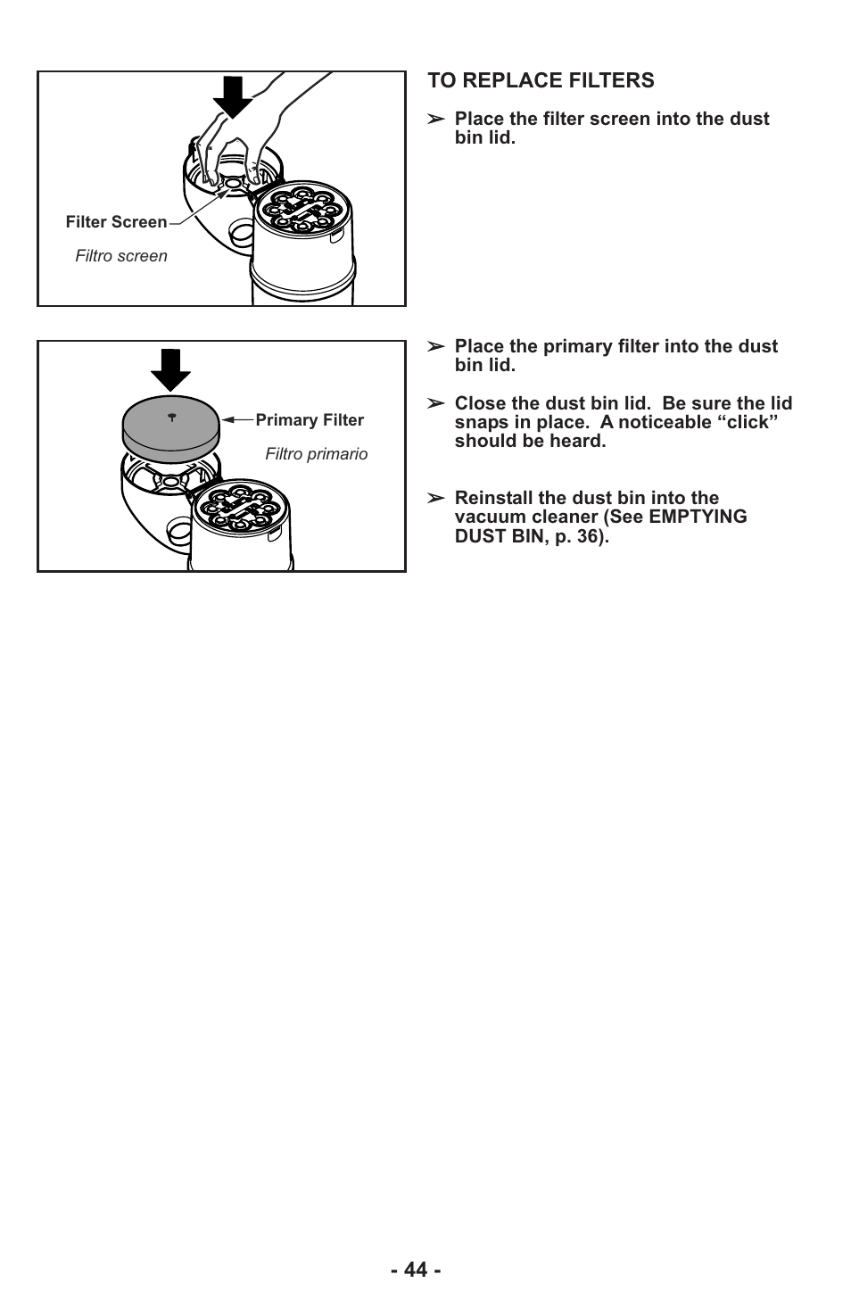 Panasonic MC-UL815 User Manual | Page 44 / 68