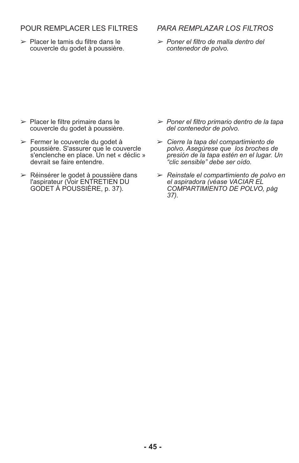 Panasonic MC-UL815 User Manual | Page 45 / 68