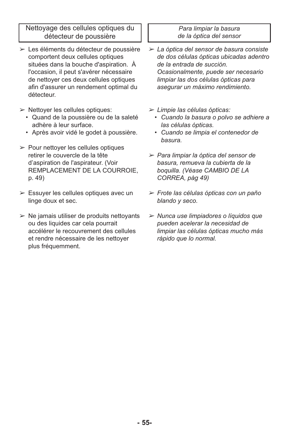 Panasonic MC-UL815 User Manual | Page 55 / 68
