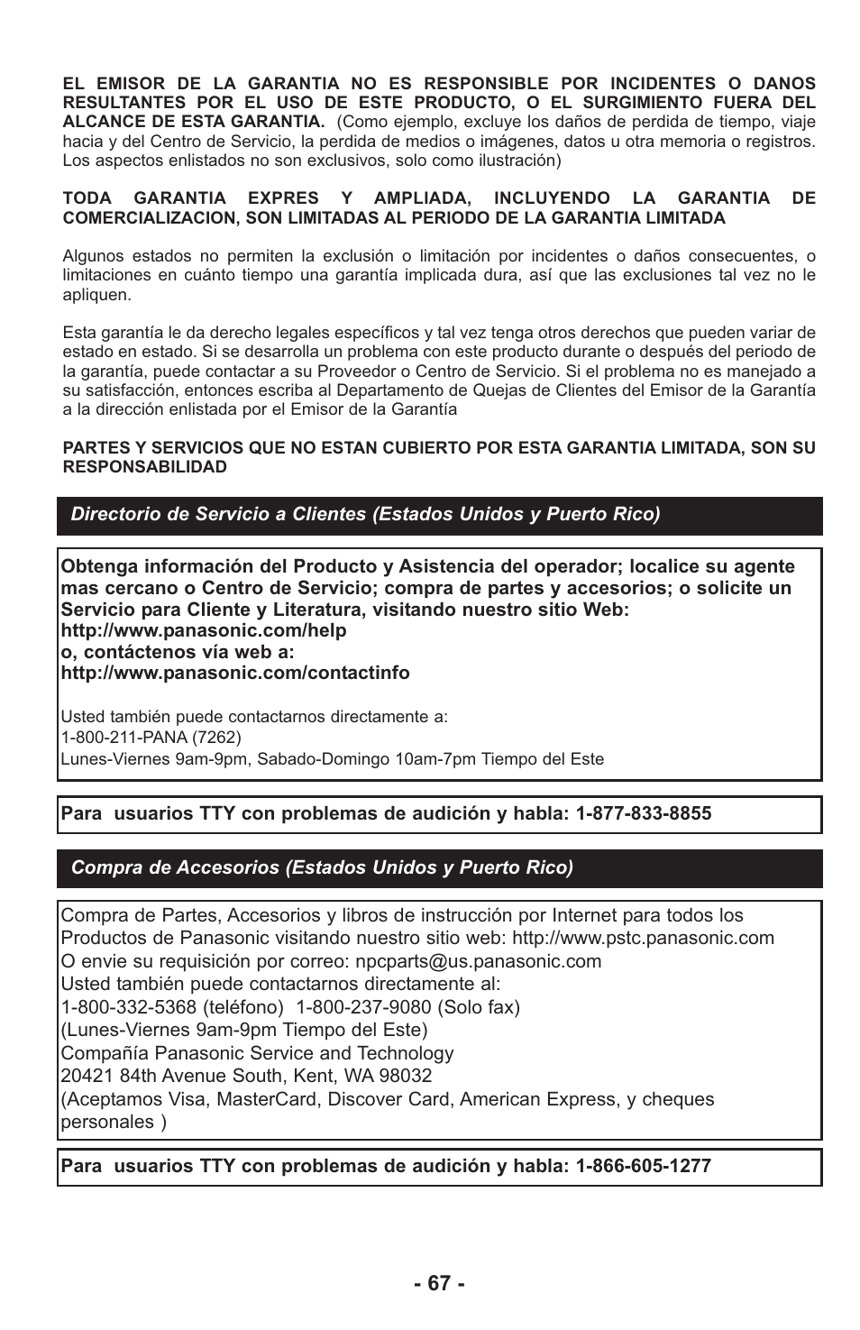 Panasonic MC-UL815 User Manual | Page 67 / 68