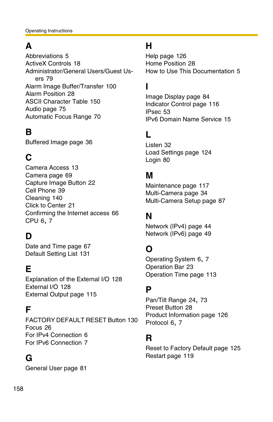 Panasonic BB-HCM381A User Manual | Page 158 / 160