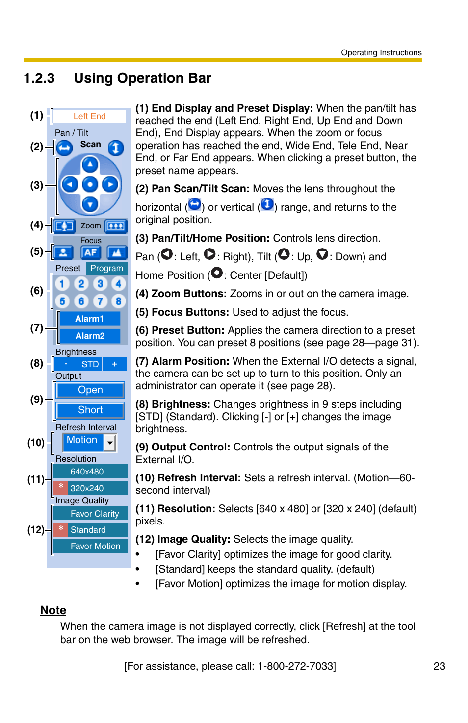 3 using operation bar, E 23), Ge 23) | Panasonic BB-HCM381A User Manual | Page 23 / 160