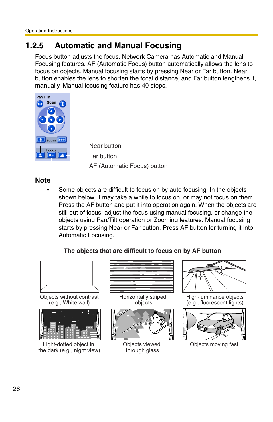 5 automatic and manual focusing | Panasonic BB-HCM381A User Manual | Page 26 / 160