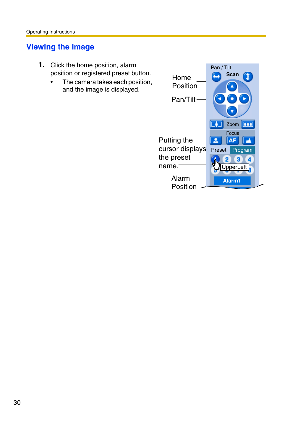 Viewing the image 1 | Panasonic BB-HCM381A User Manual | Page 30 / 160