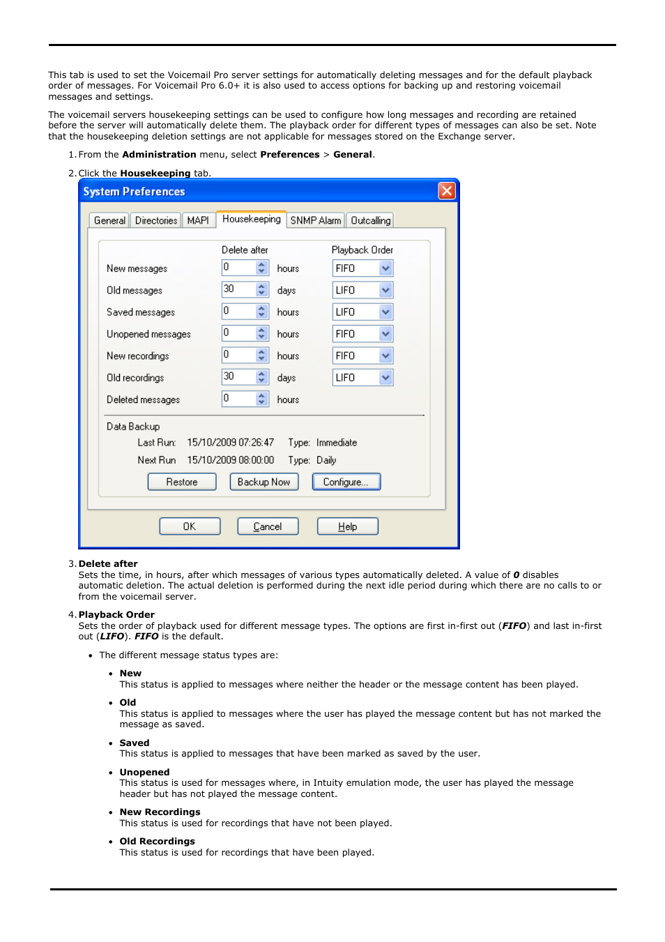 Housekeeping, 4 housekeeping | Avaya IP Office User Manual | Page 102 / 138