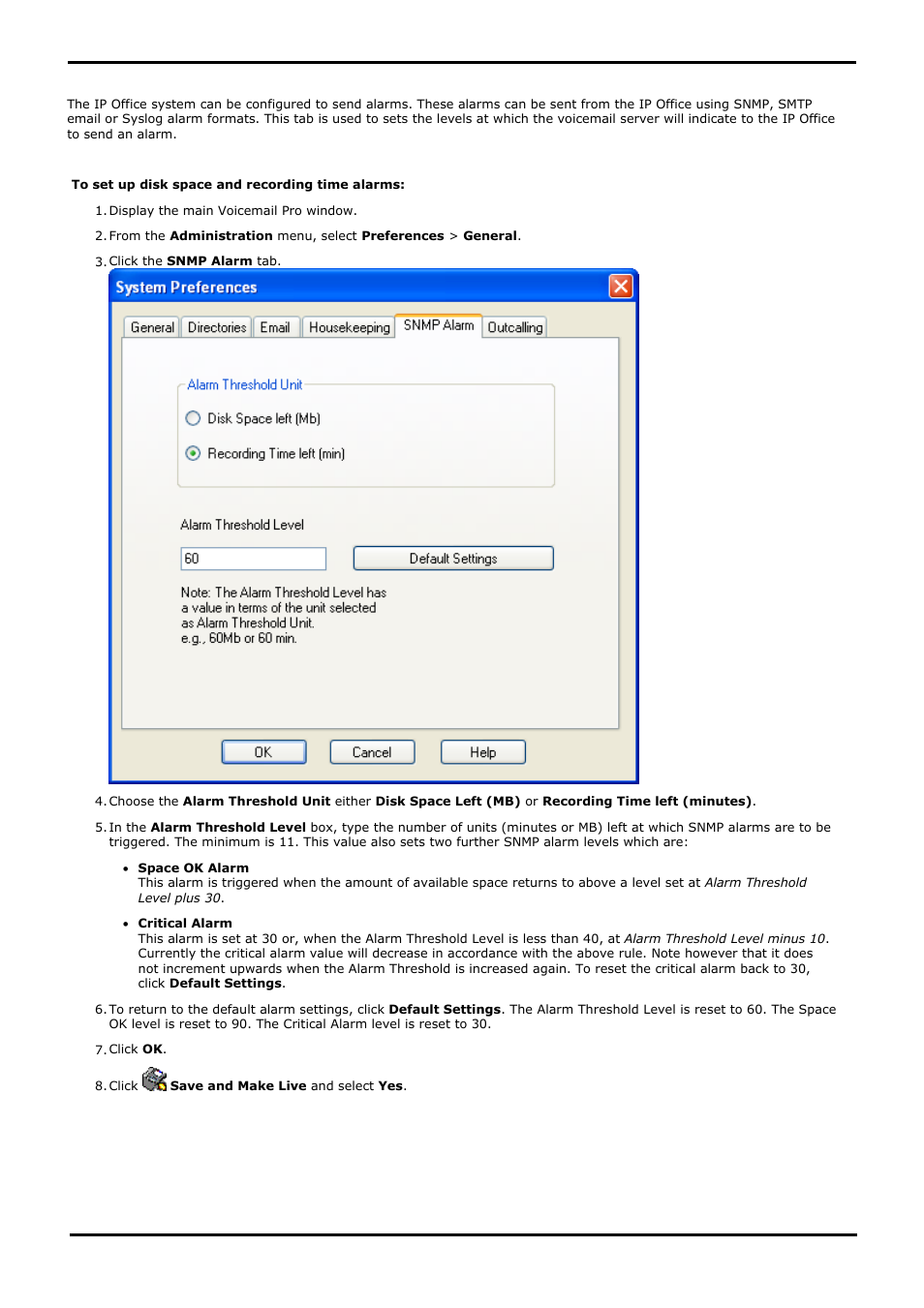 Snmp alarm, 5 snmp alarm | Avaya IP Office User Manual | Page 104 / 138
