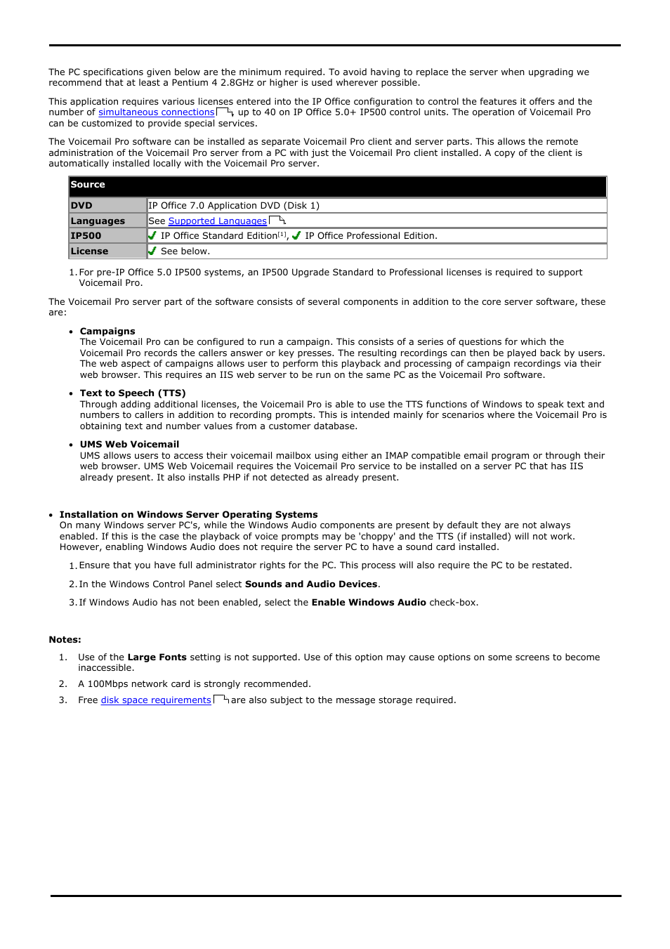Pc specification, 1 pc specification, 5 snmp alarm | Avaya IP Office User Manual | Page 15 / 138