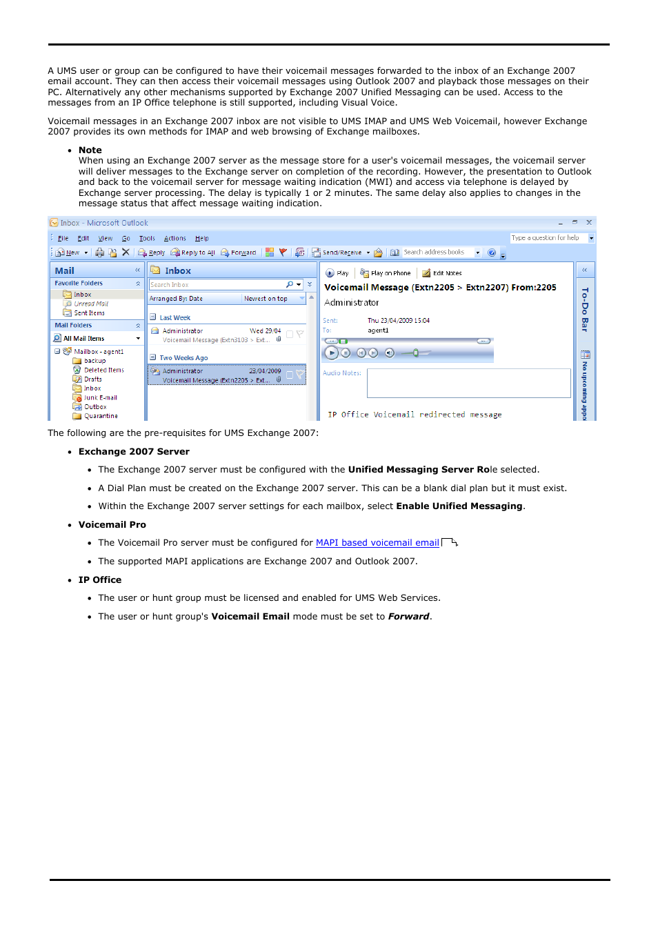 Exchange 2007 installation, 3 exchange 2007 installation | Avaya IP Office User Manual | Page 41 / 138