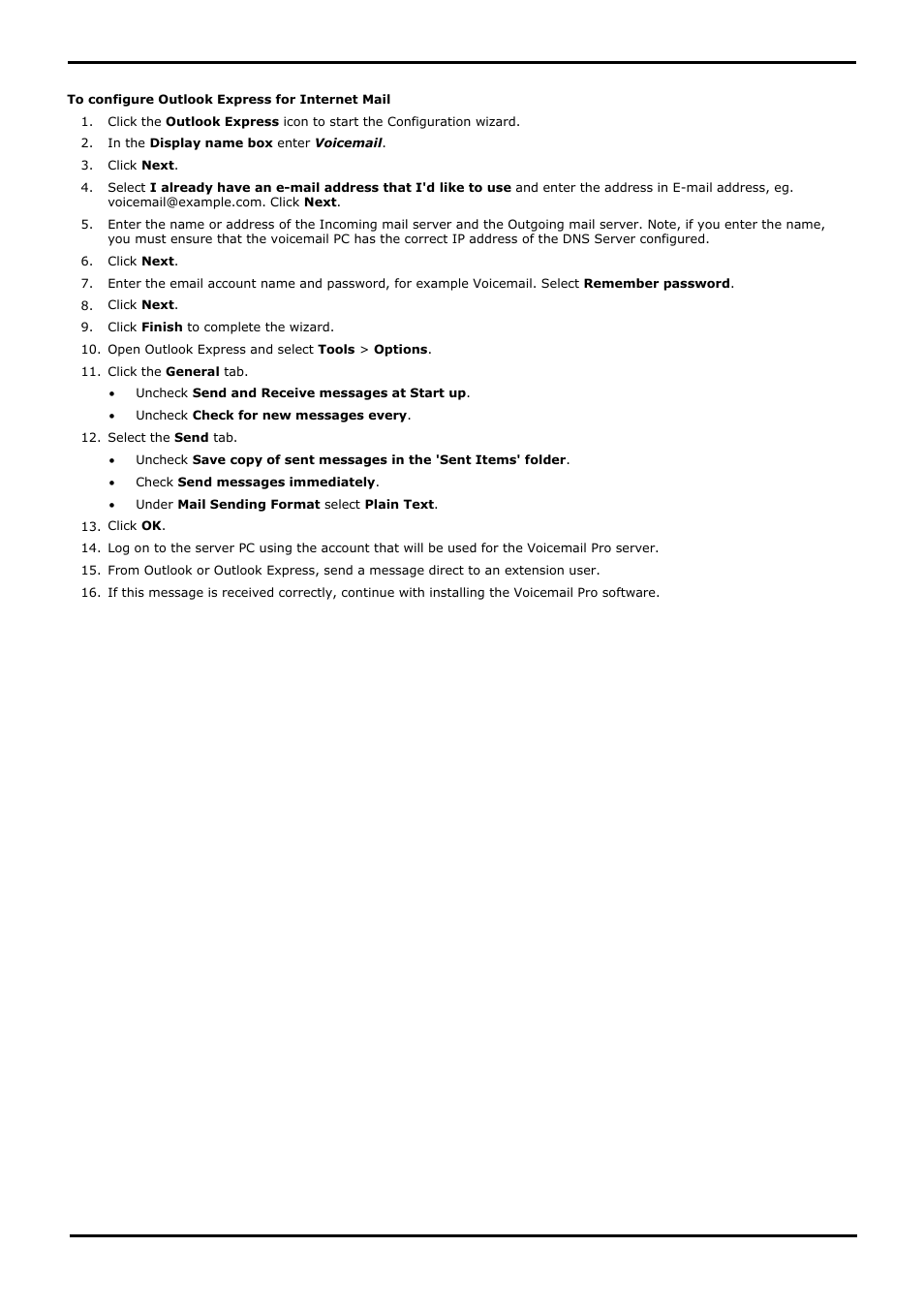 Configuring outlook express for internet mail, Configure outlook express for internet mail, Configure outlook express for internet mail. see | Avaya IP Office User Manual | Page 55 / 138