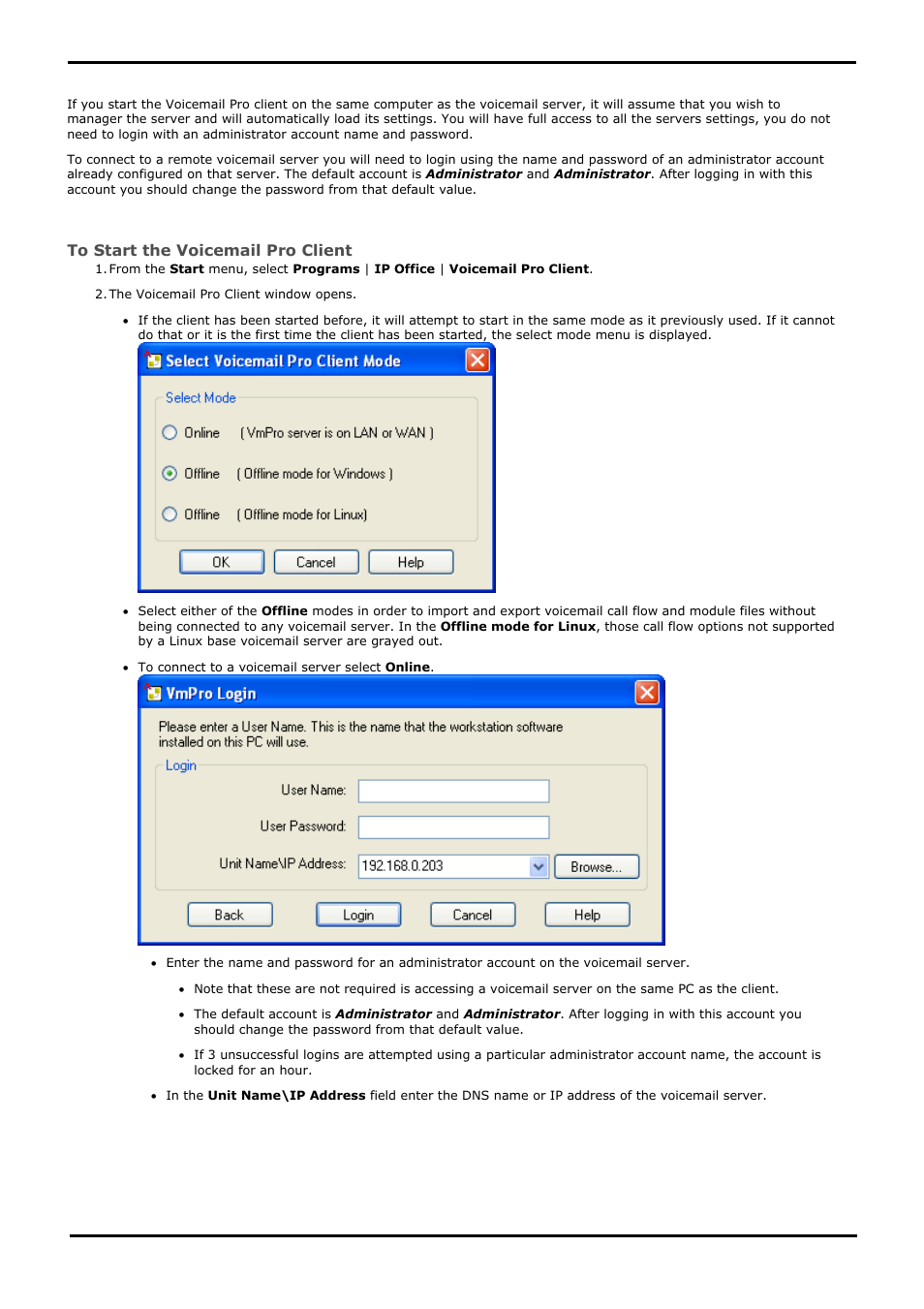 Logging in to the server, 1 logging in to the server | Avaya IP Office User Manual | Page 75 / 138